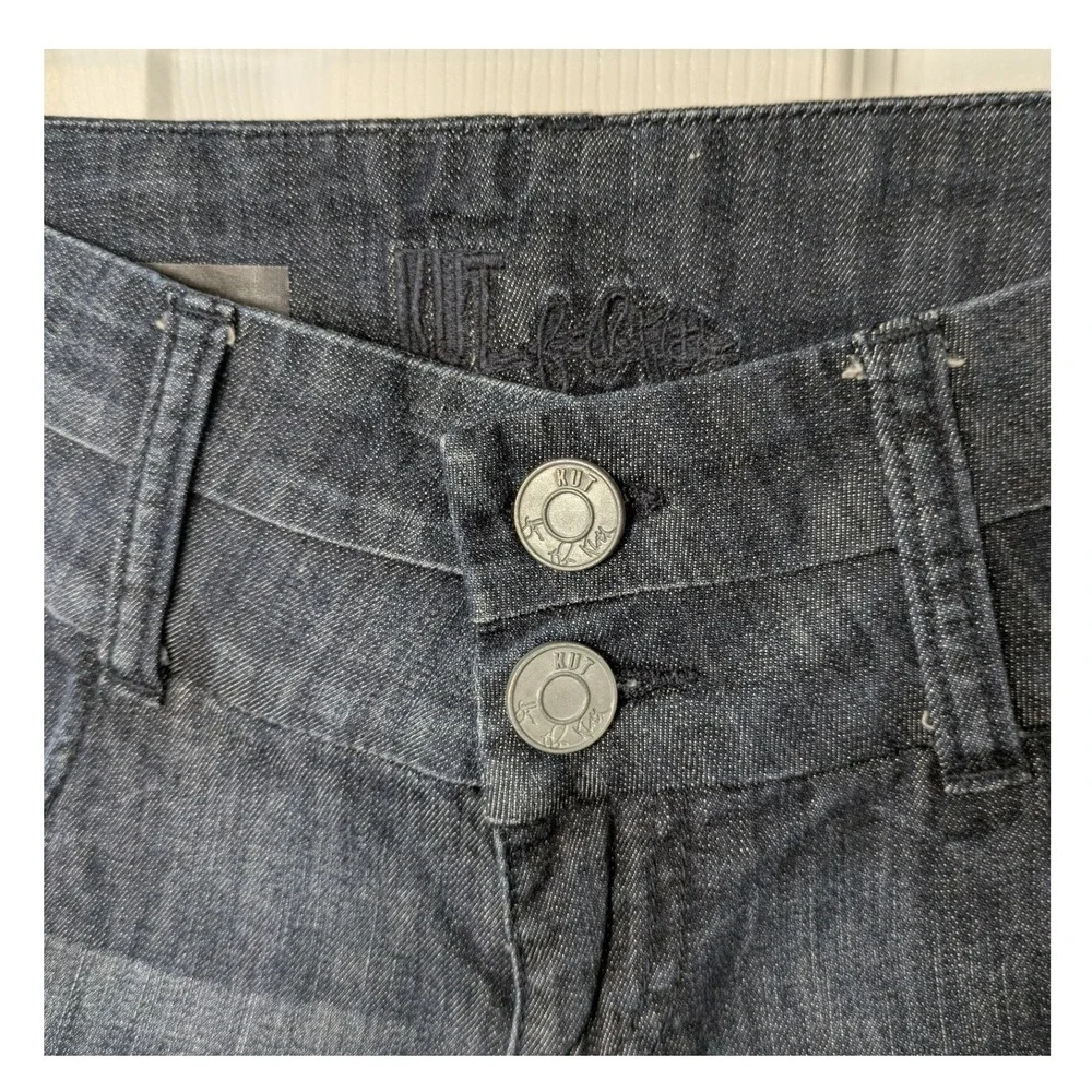 Y2K Kut From The Kloth Madeleine Bermuda Short Dark Wash Denim High Waist Size 0